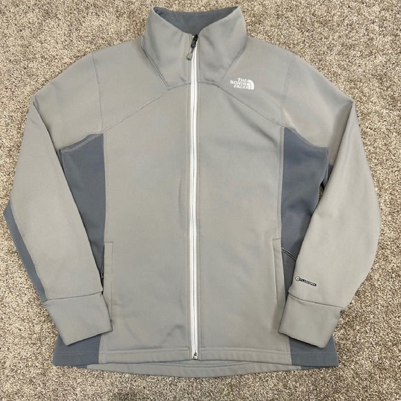 The North Face‎ Flash Dry Full Zip Jacket Women Size Large Two Tone Gray - Picture 2 of 11
